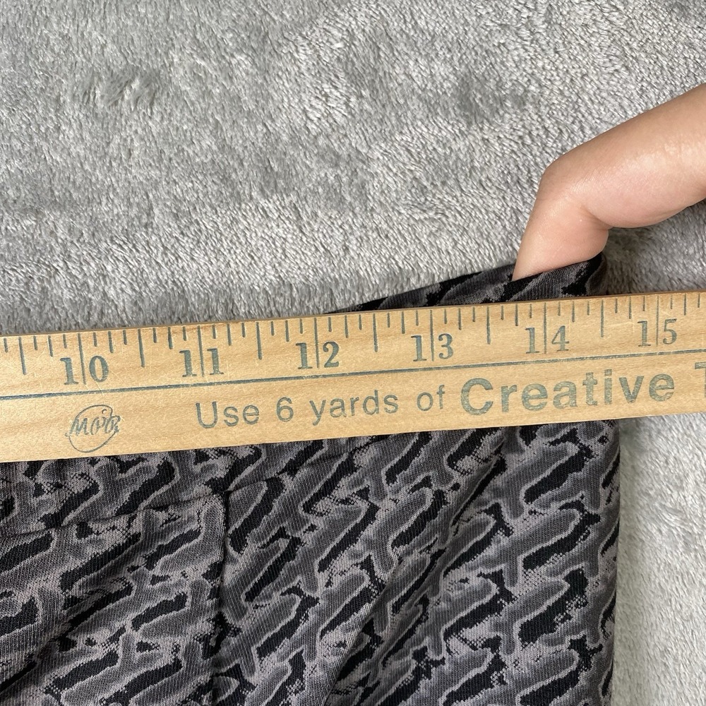 Matthildur Pants Womens Sz S Grey Black Zen Print Artsy French Terry Zip Pockets - Picture 13 of 13
